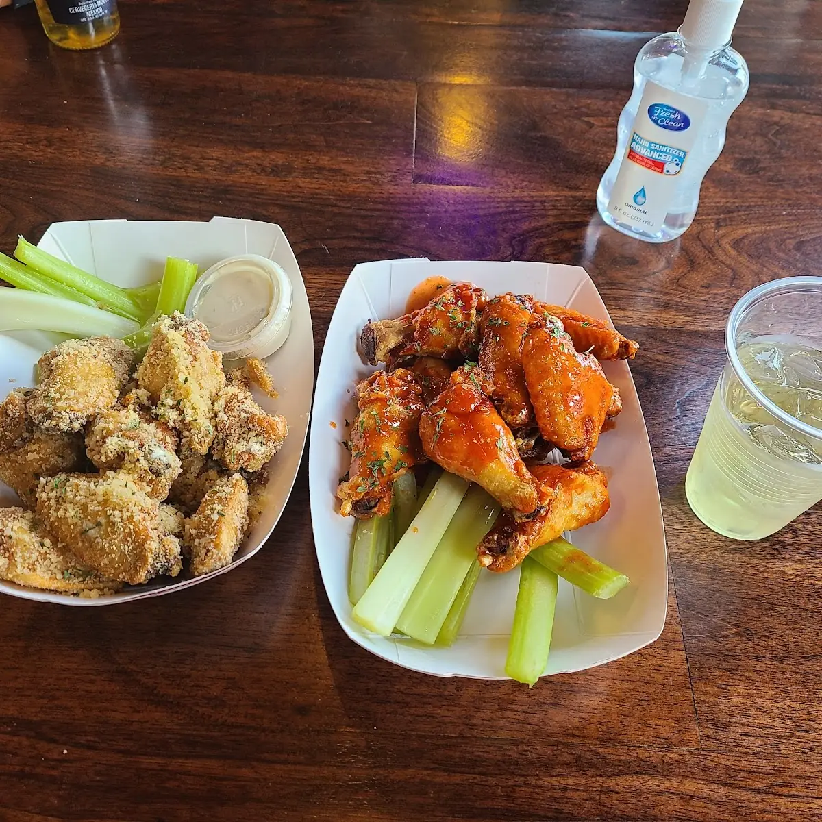 Garlic Parmesan Wings and Serrata