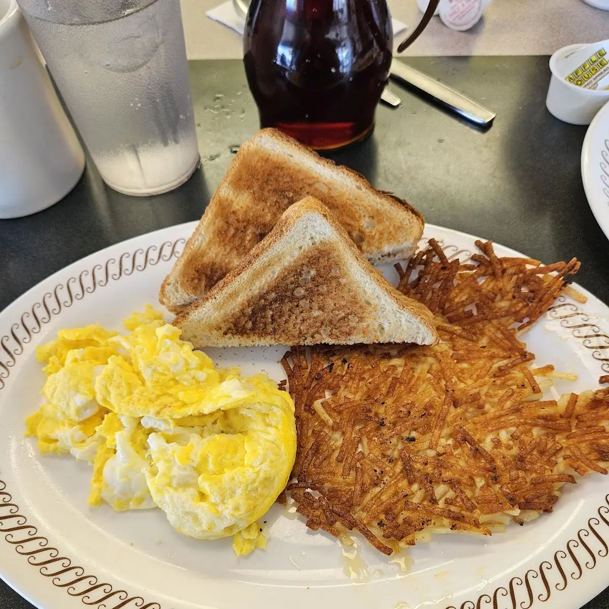 Eggs Hash Browns Toast