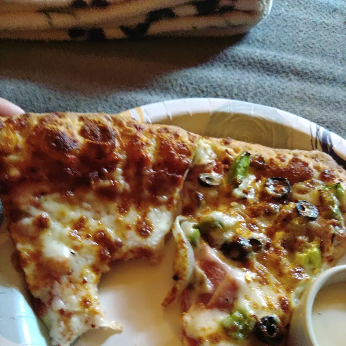 Cheese Pizza and Supreme Pizza with Olives