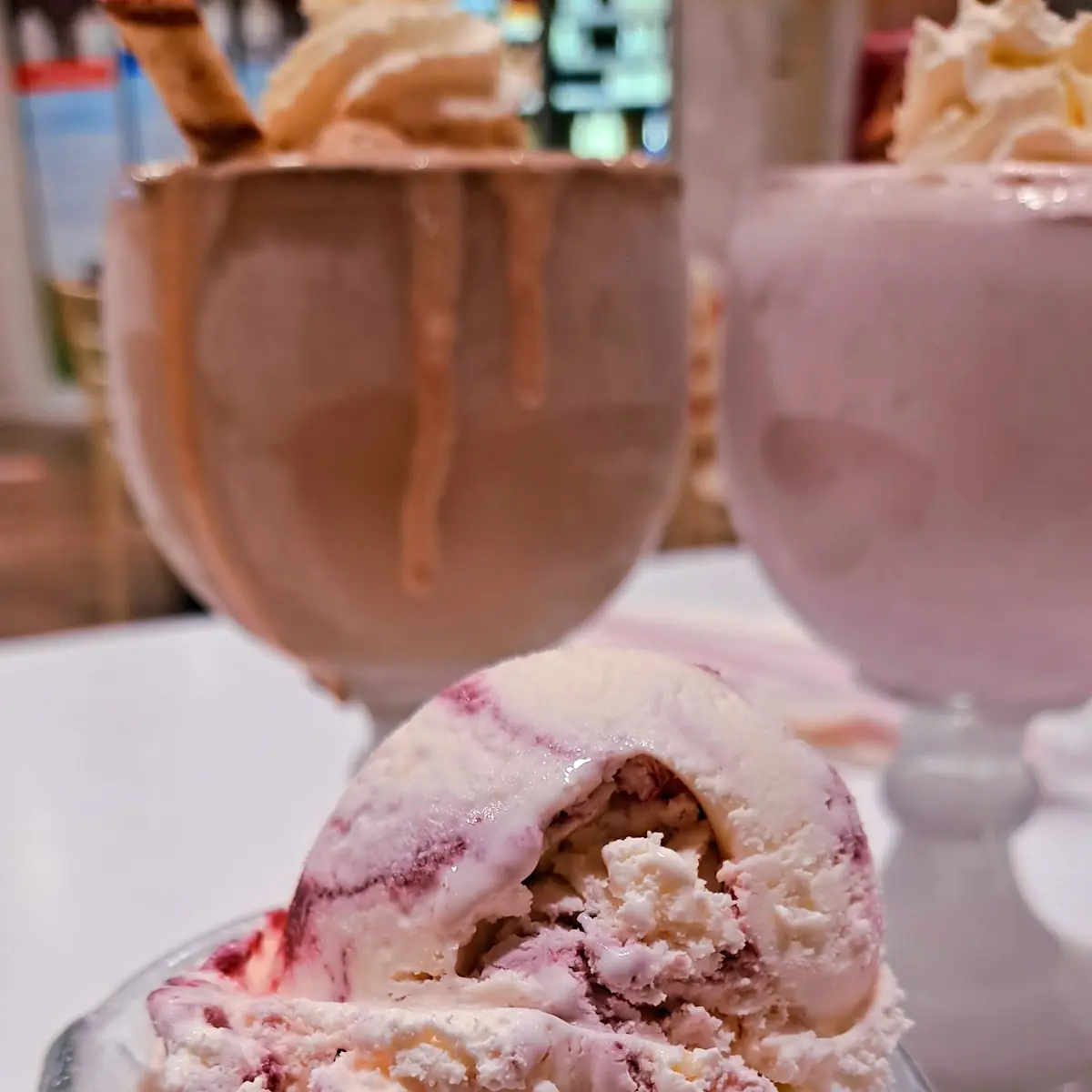 Raspberry White Chocolate Ice Cream