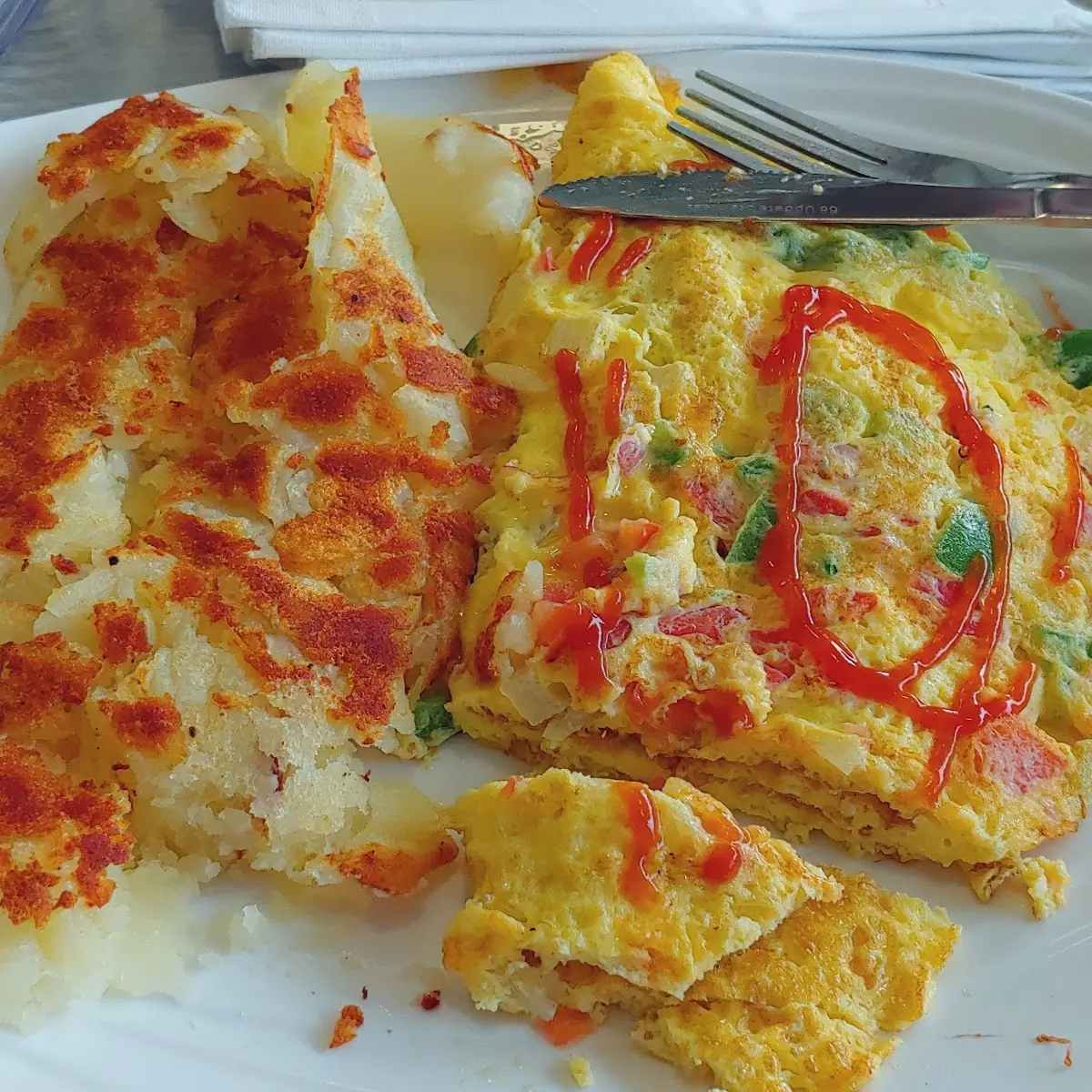 Country Omelette Y Hash Browns
