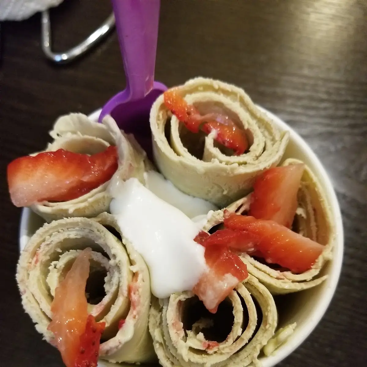 Green Tea Matcha Rolled Ice Cream
