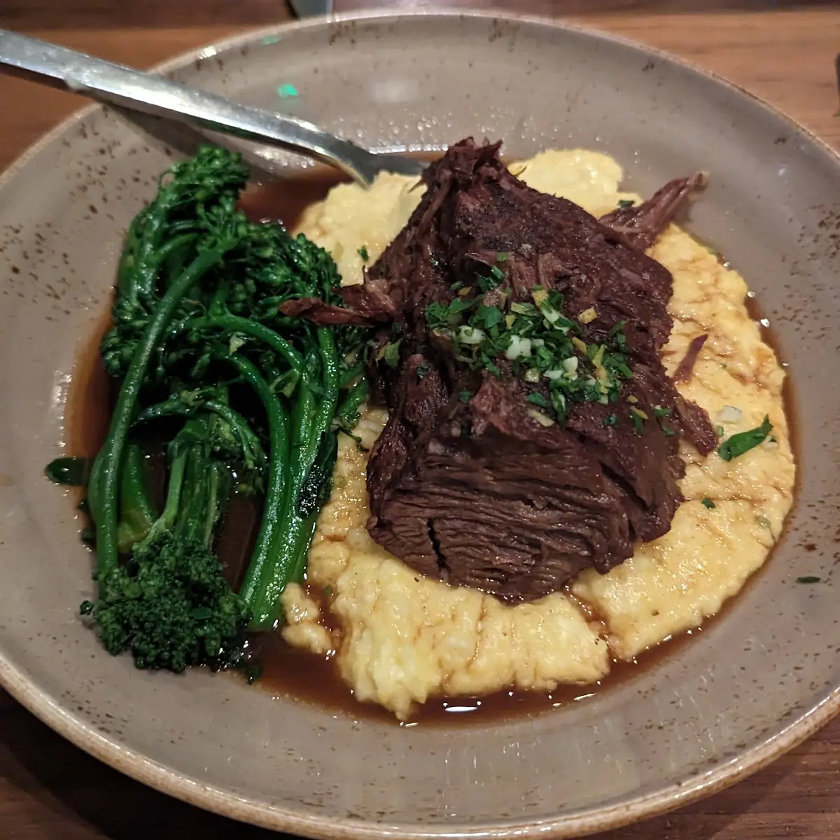 Braised Boneless Short Rib over Polenta