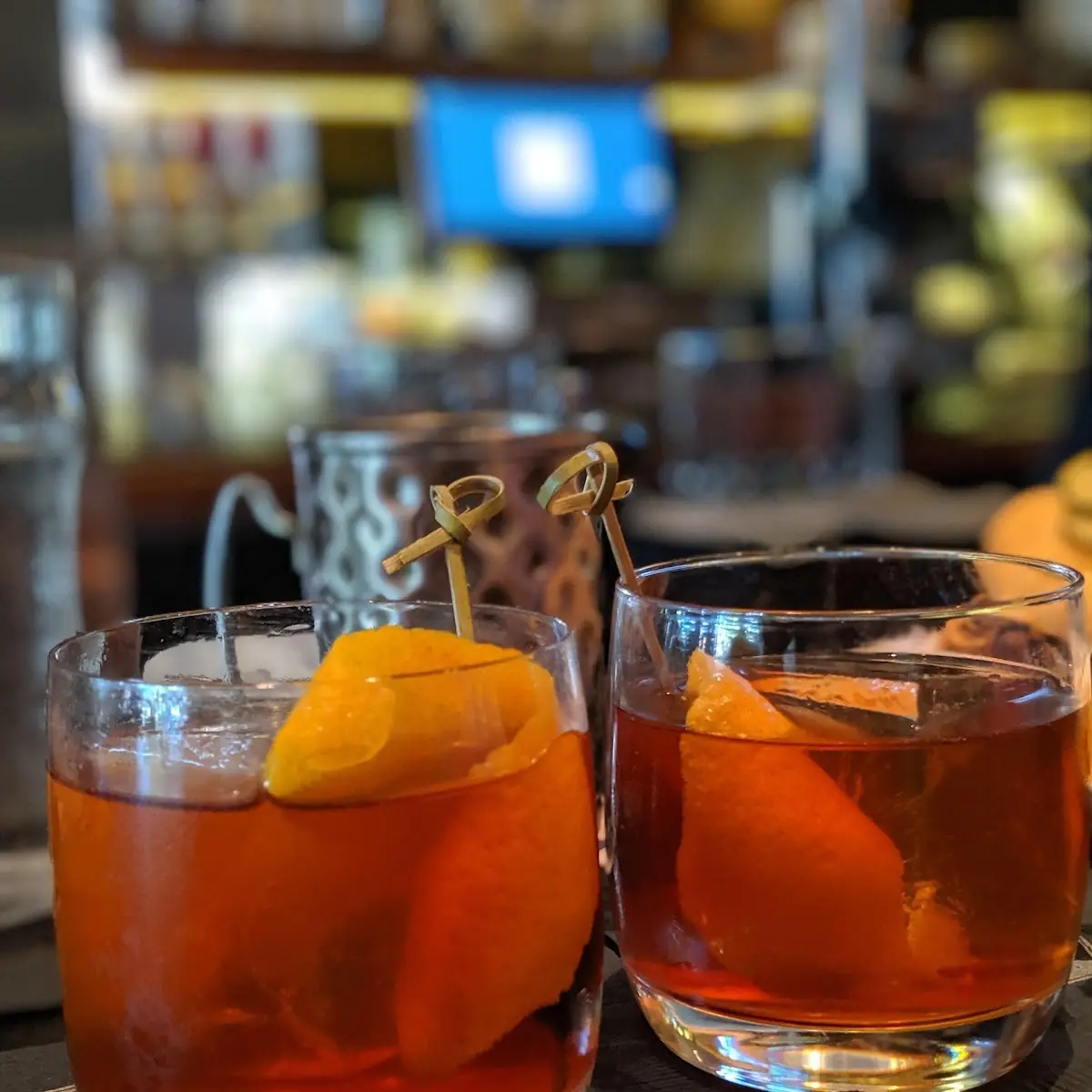 Whiskey Cocktail with Orange Peel