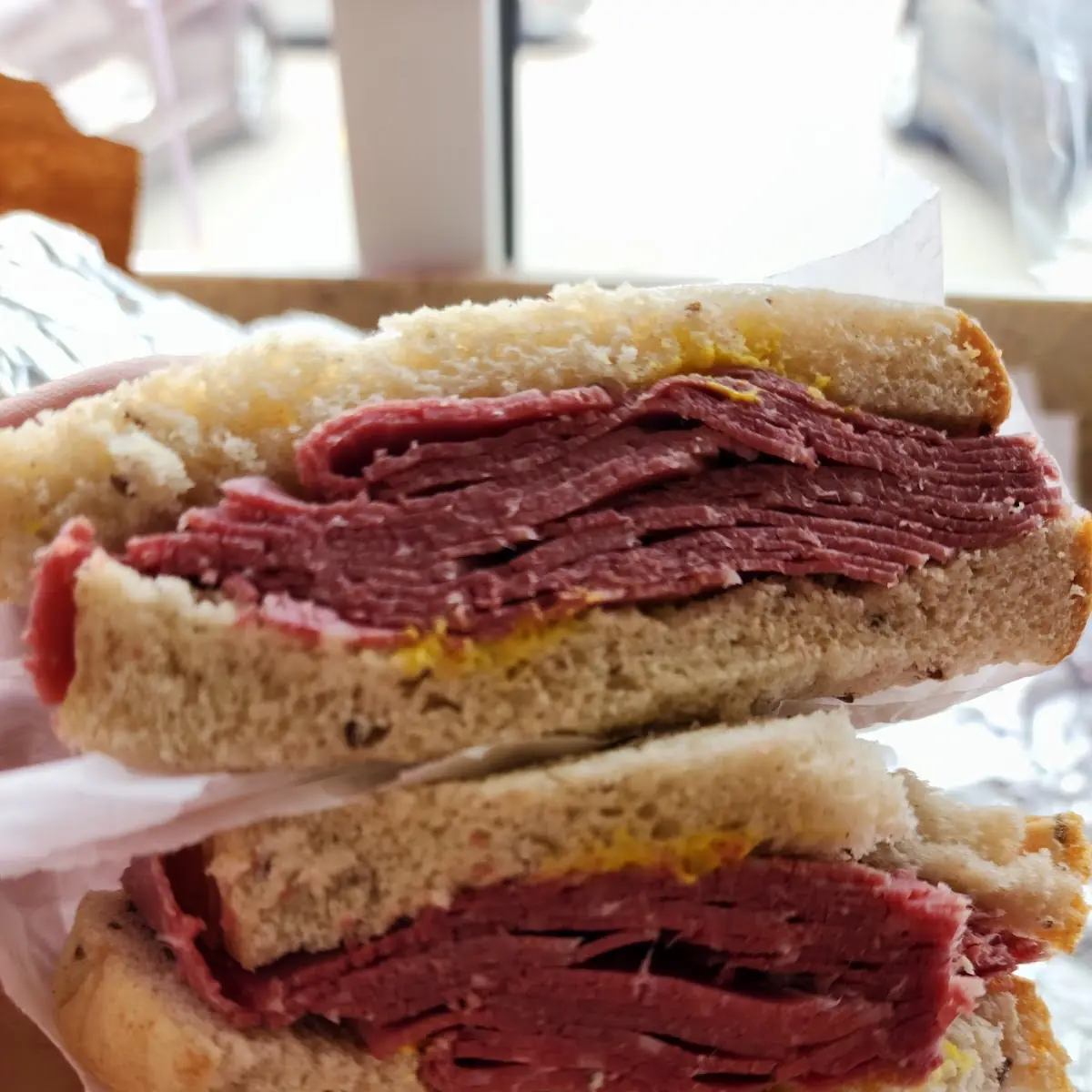 Hot Corned Beef New York Style Sandwich