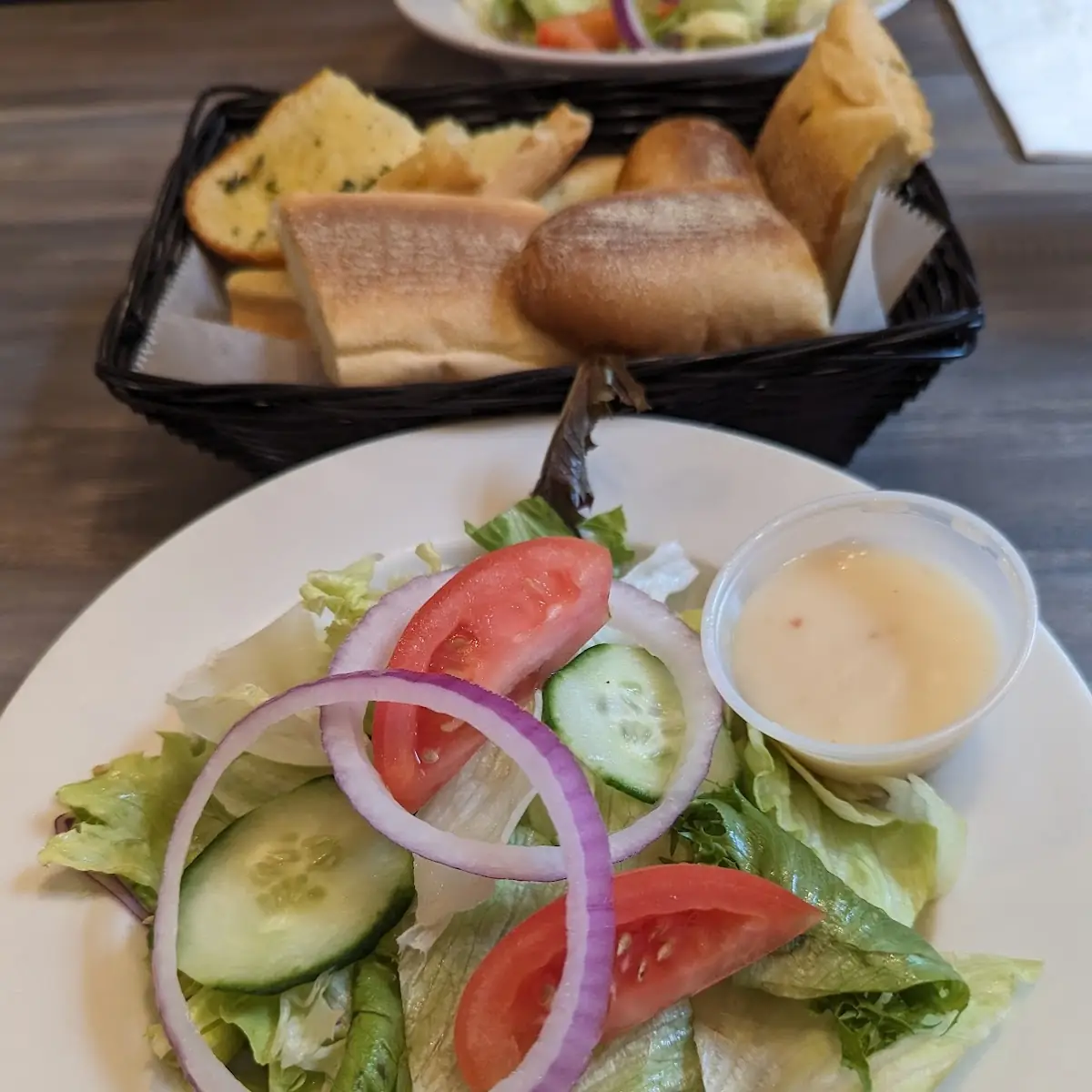 Side Salad & Garlic Bread