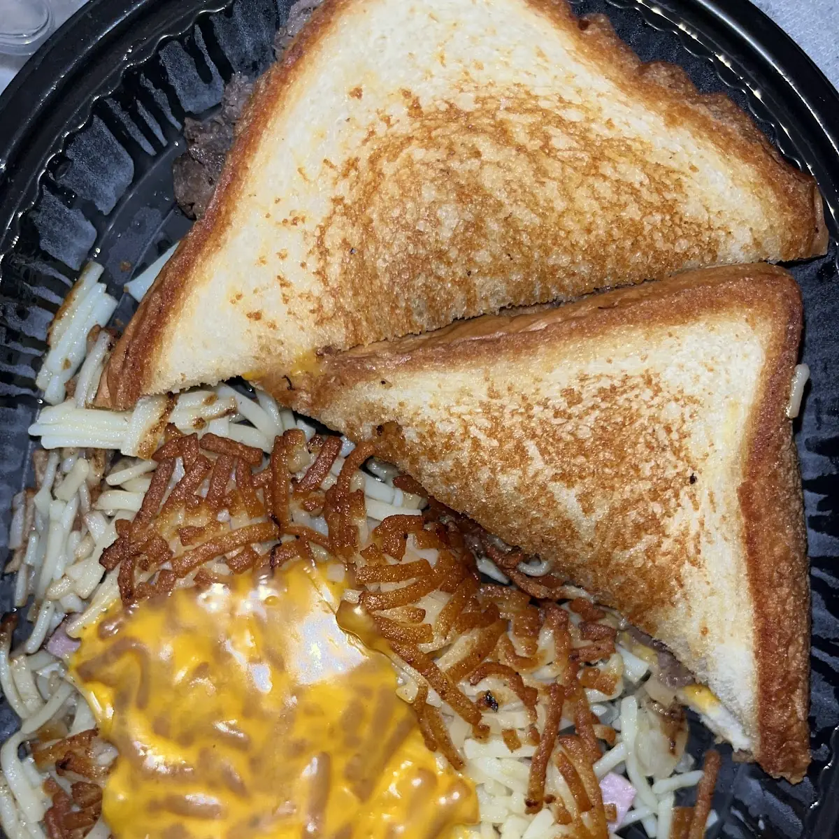 Texas Cheese Steak Melt Hash Browns w Cheese