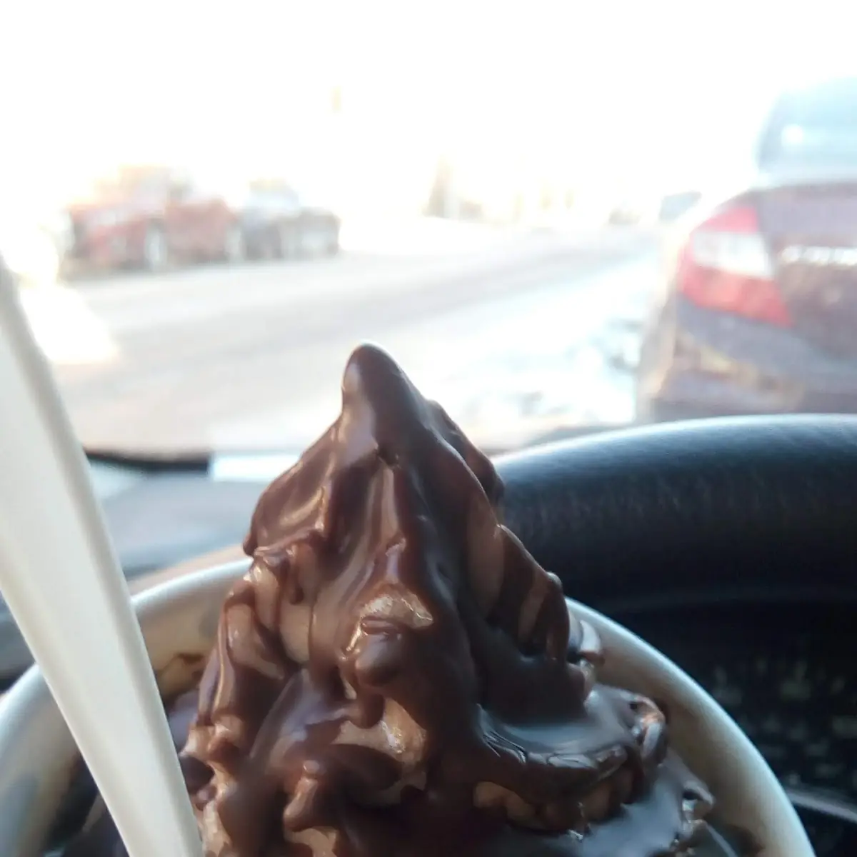 Chocolate Vegan Soft Serve with Chocolate Shell