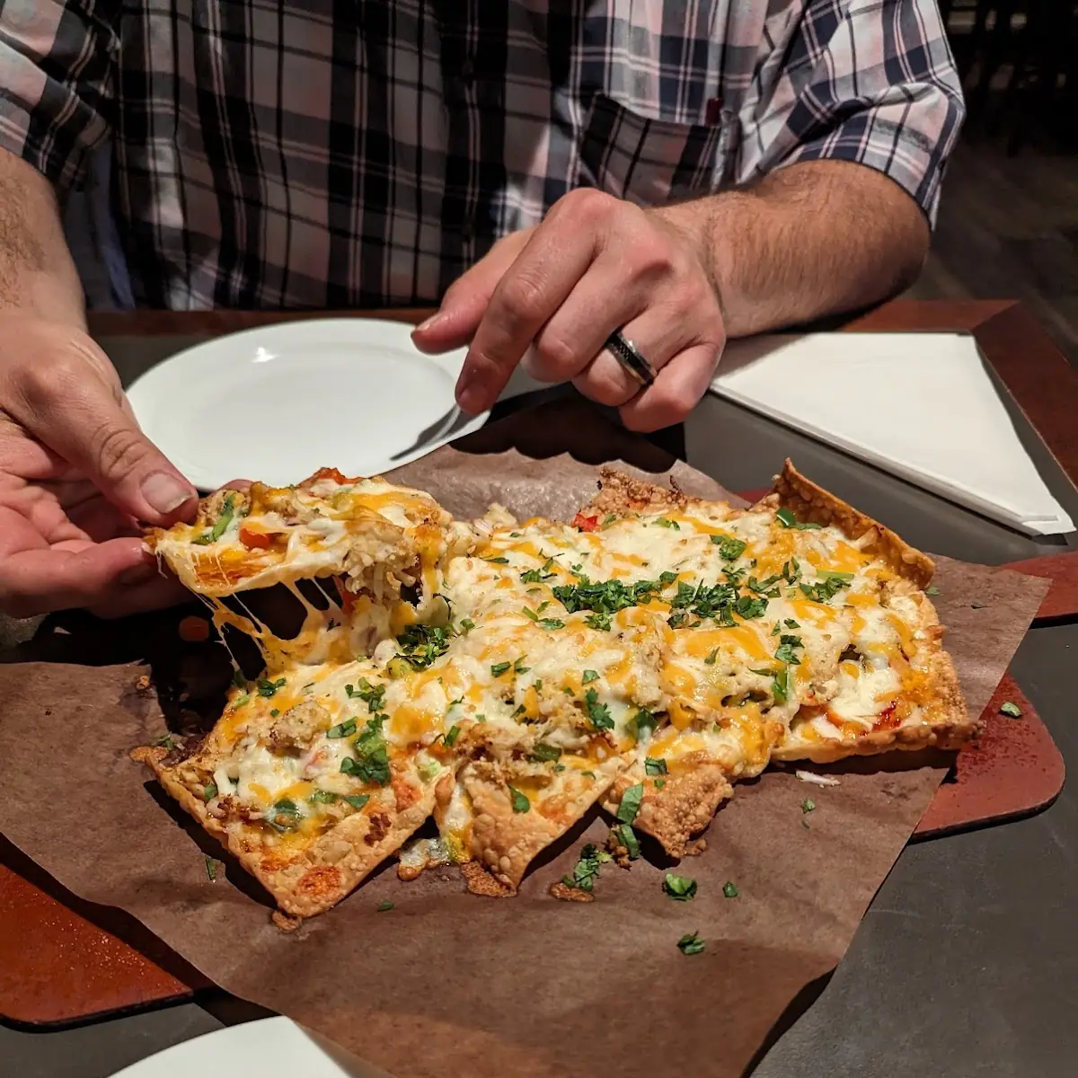 Crab & Lobster Wonton Nachos, Sandbar Waterfront Grill