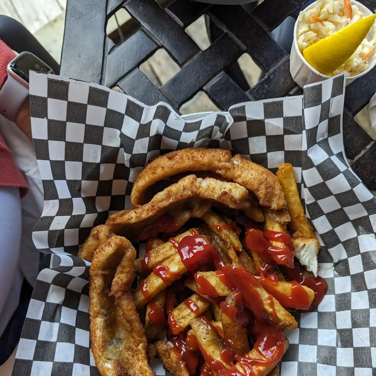Perch Basket, Sandbar Waterfront Grill