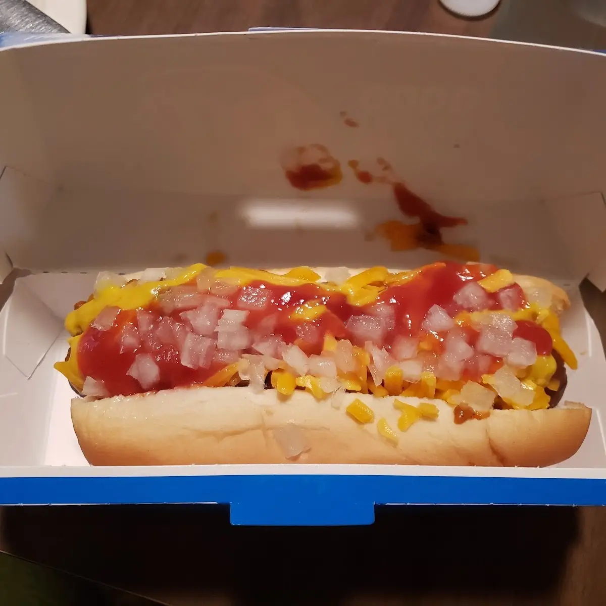 Chili Cheese Dog with Everything
