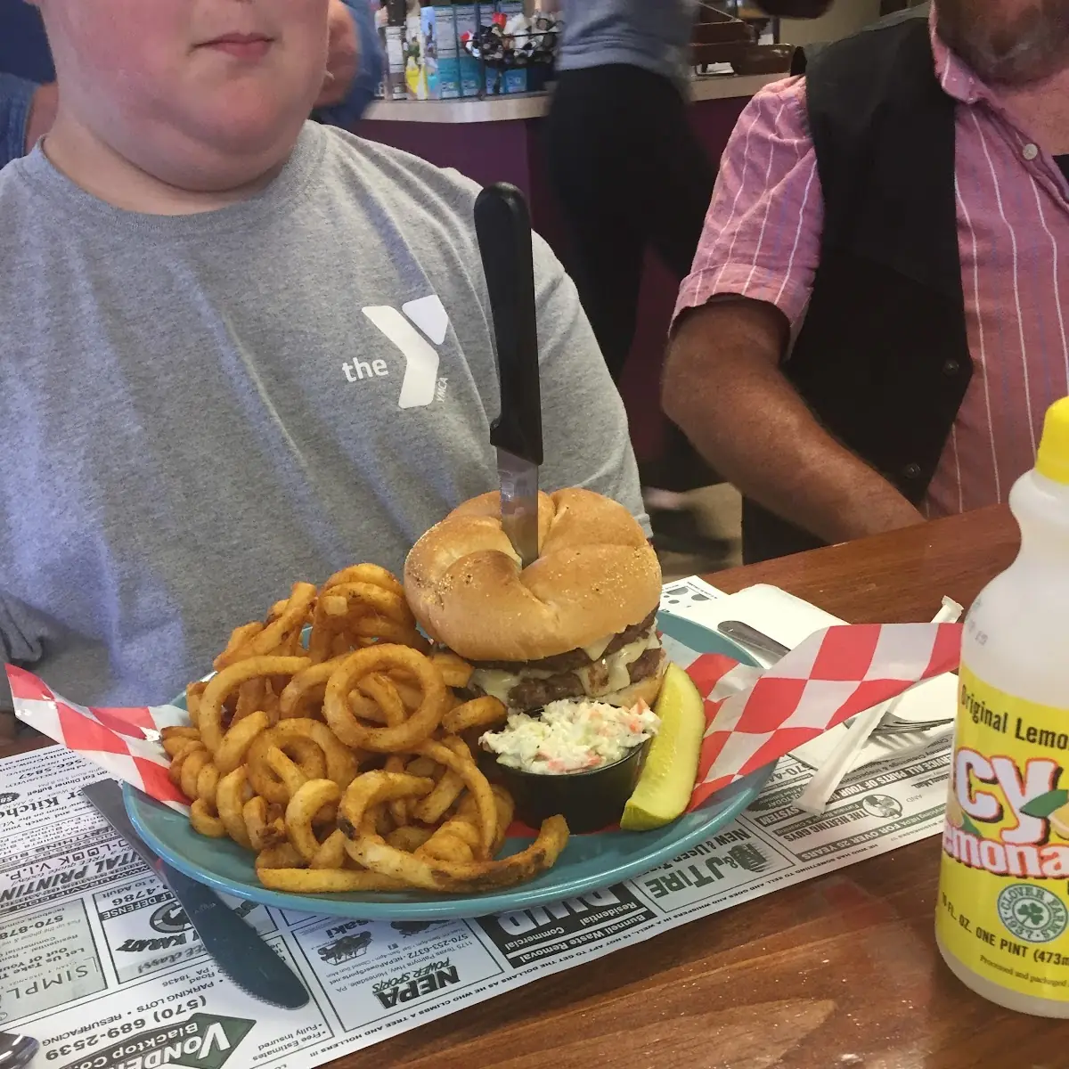 Double Cheeseburger with Curly Fries