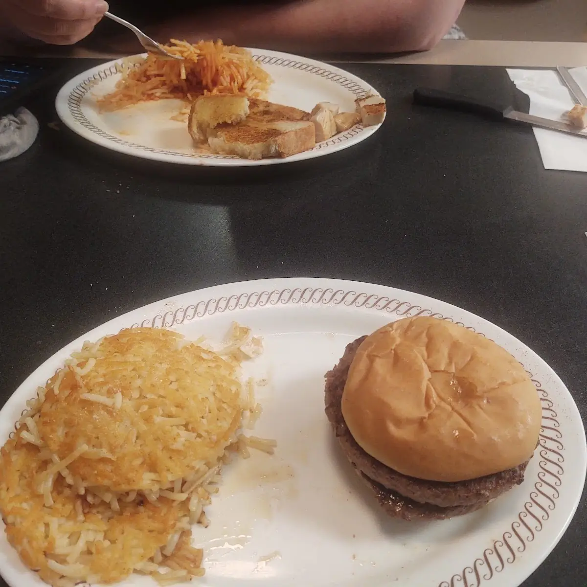 Double Quarter with Double Hashbrowns in the Ring
