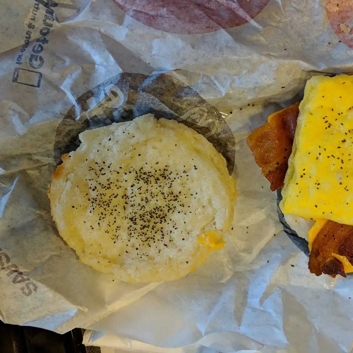 Bacon Egg Cheese w Pepper