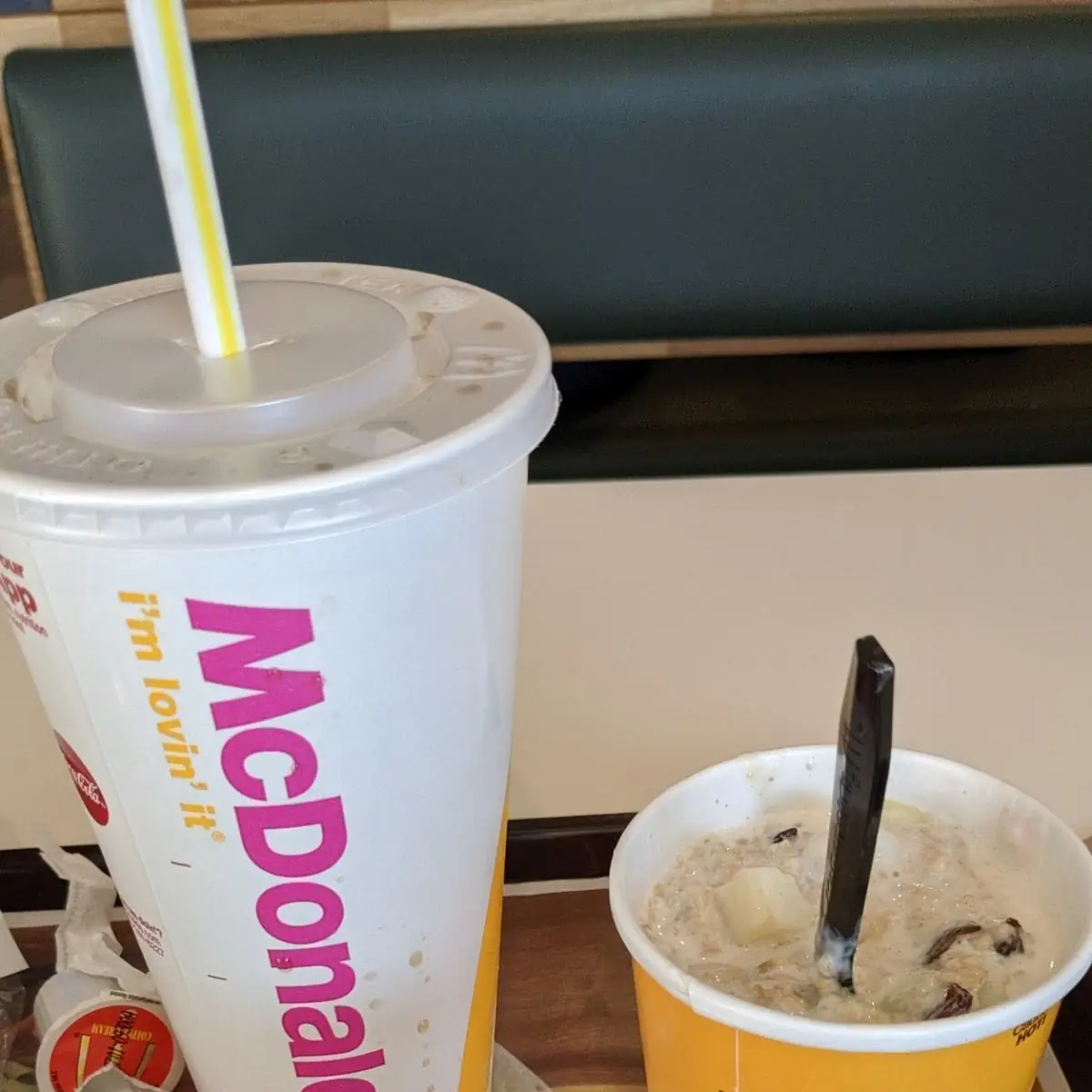 Oatmeal Yogurt Parfait & Diet Coke