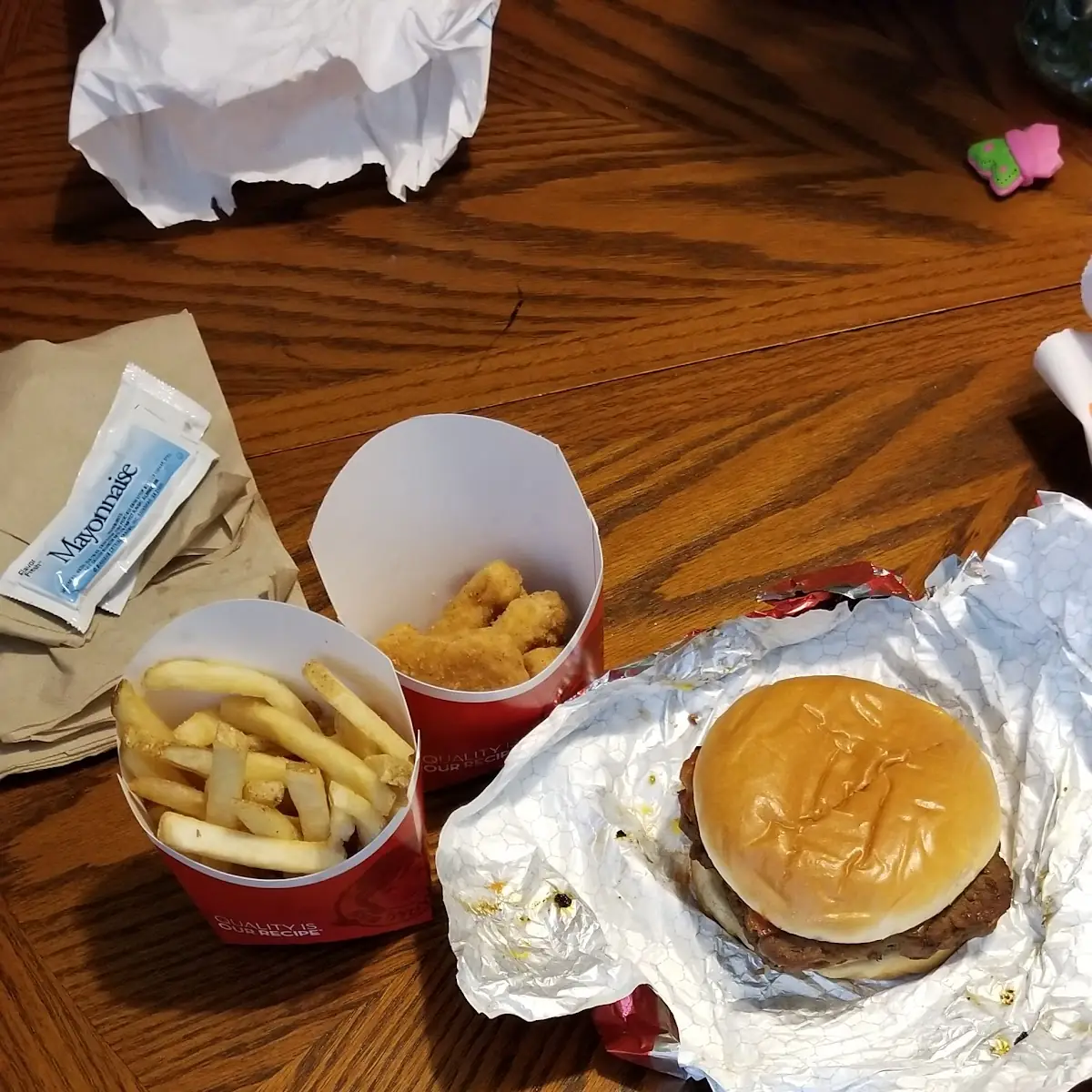 Double Stack with Cheese and Fries
