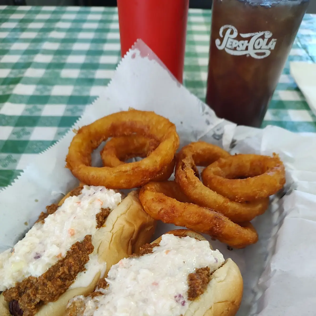 Hot Dogs with Onion Rings