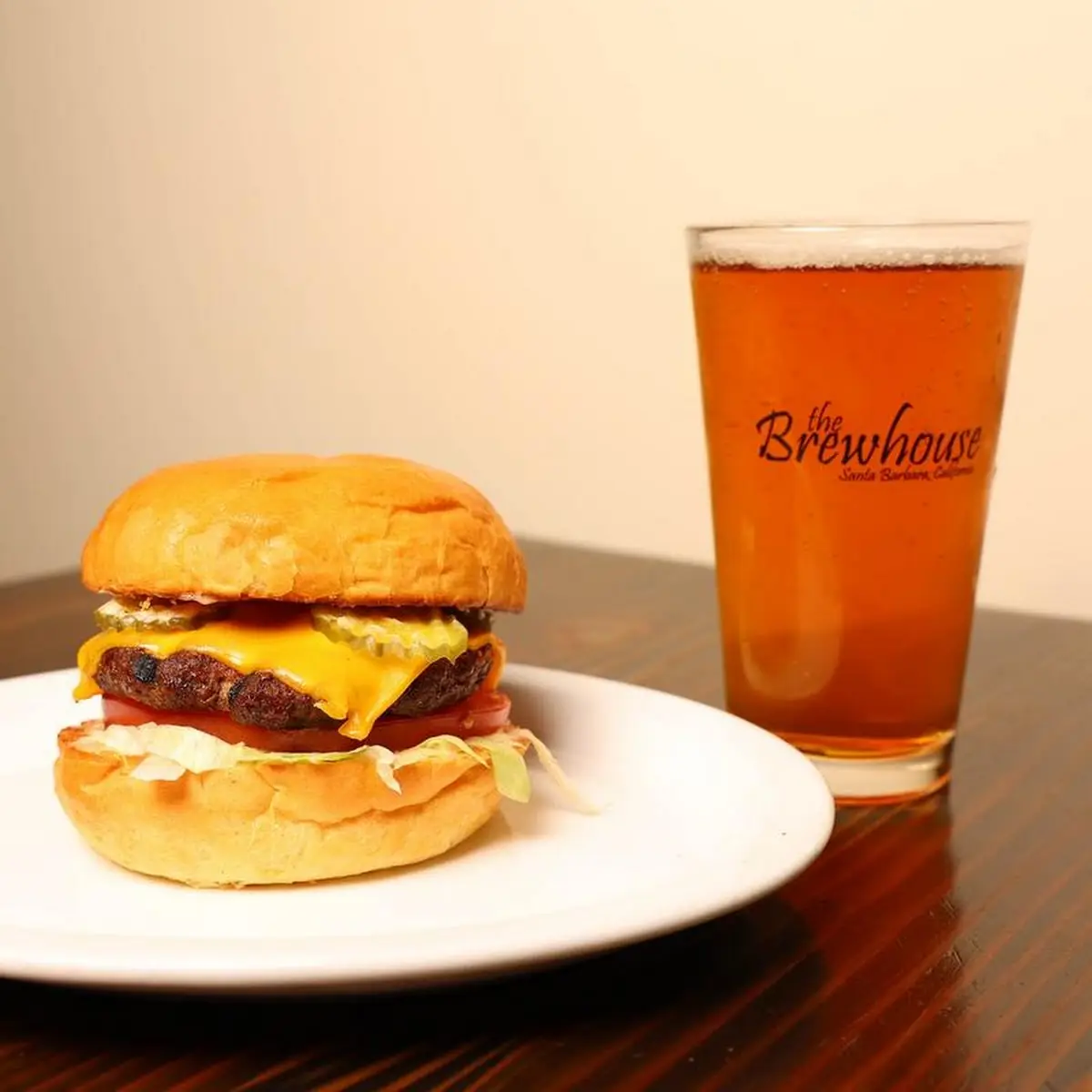 Brewhouse Burger with Pint