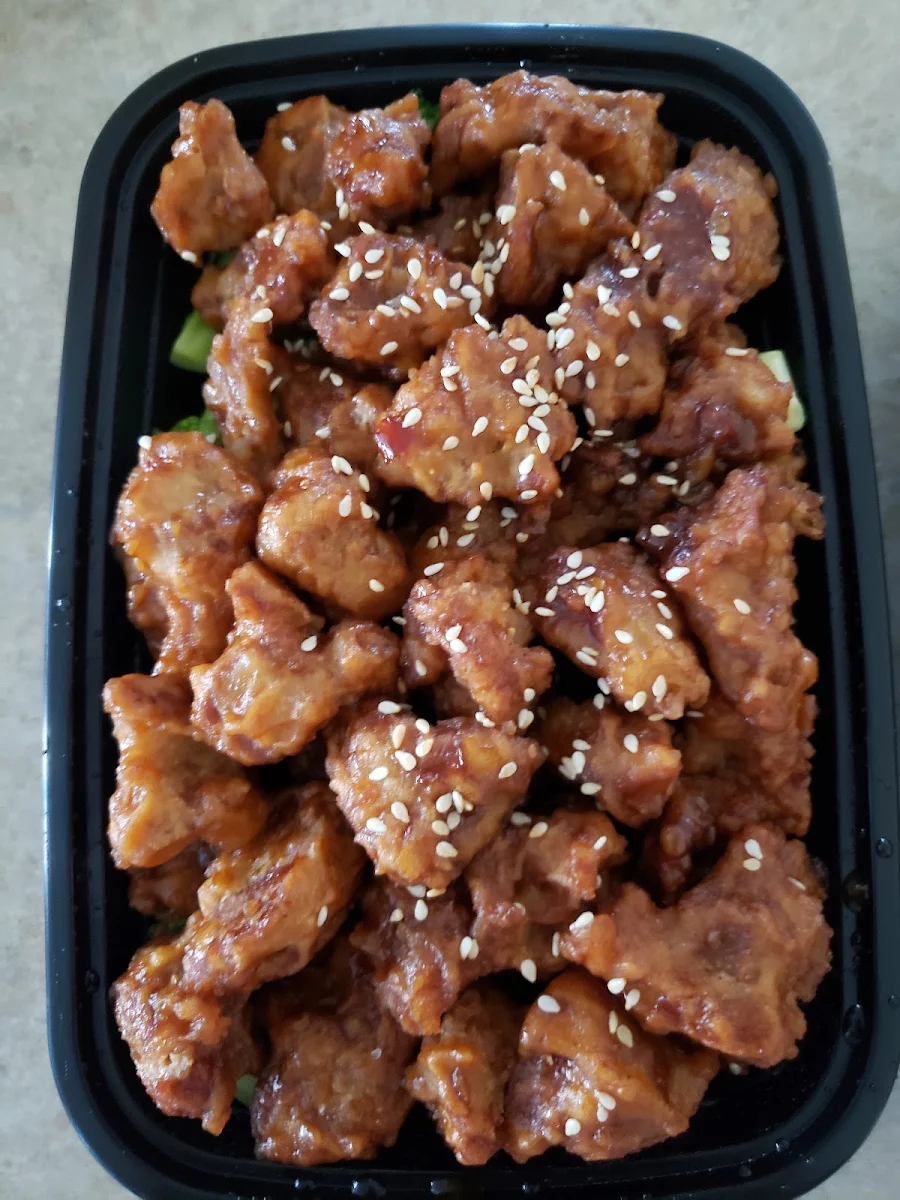 Vegetarian Sesame Chicken, Wok Wagon Express