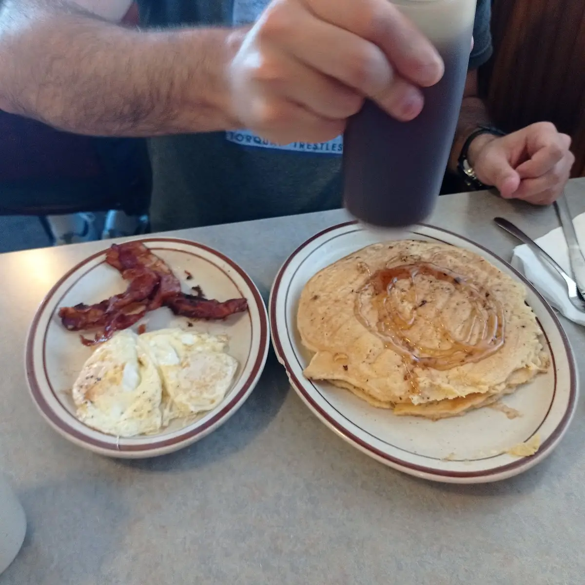 Pancake Sour Cream and Bacon