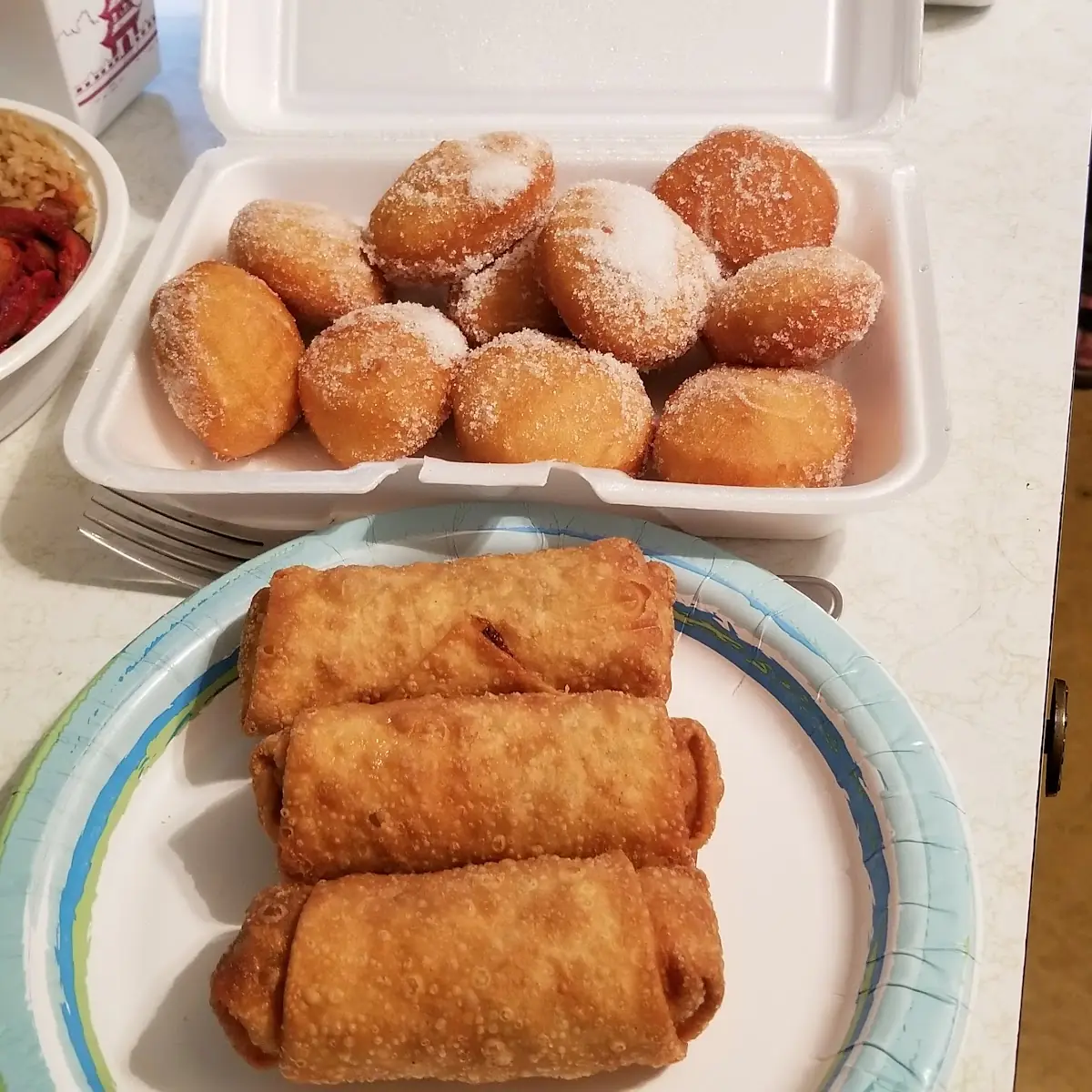 Egg Rolls Fried Doughnuts