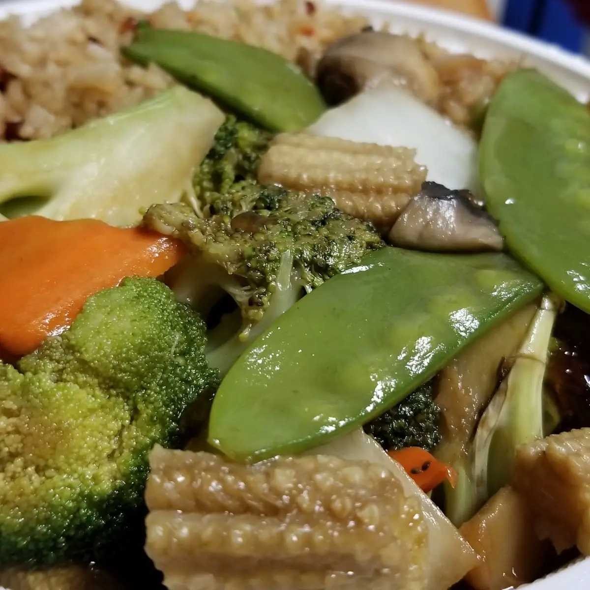 Mixed Vegetables and Fried Rice