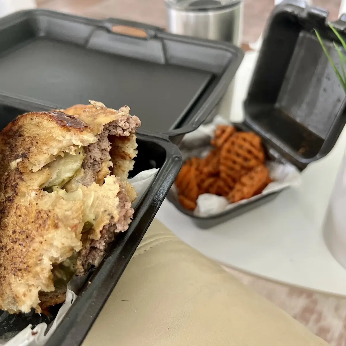 Sweet Potato Fries & Patty Melt