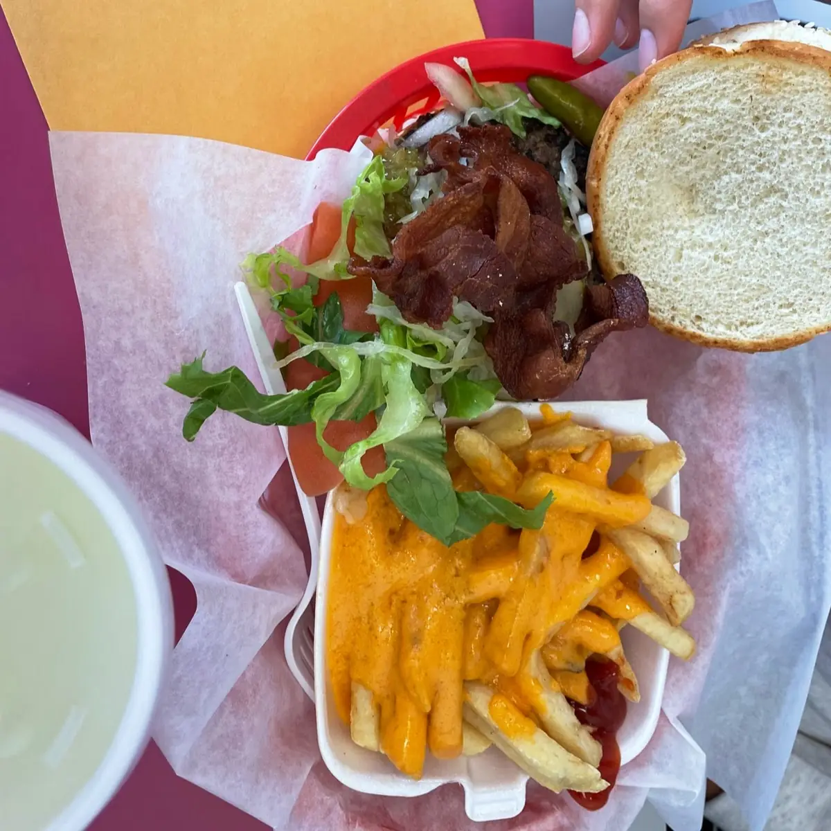 Bacon Cheeseburger with Cheese Fries