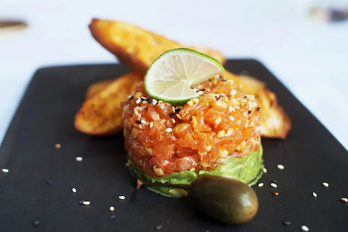 Salmon Tartare, Mirela's Steakhouse and Cigar Lounge