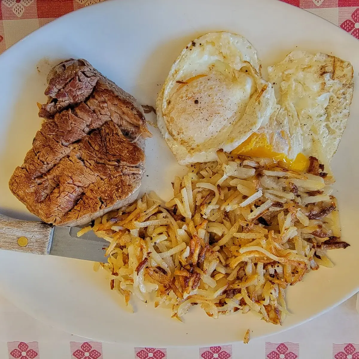 Steak Eggs and Hash Browns