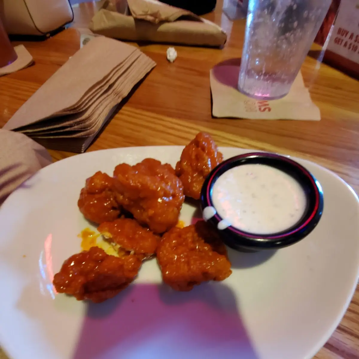 Boneless Buffalo Wings with Ranch