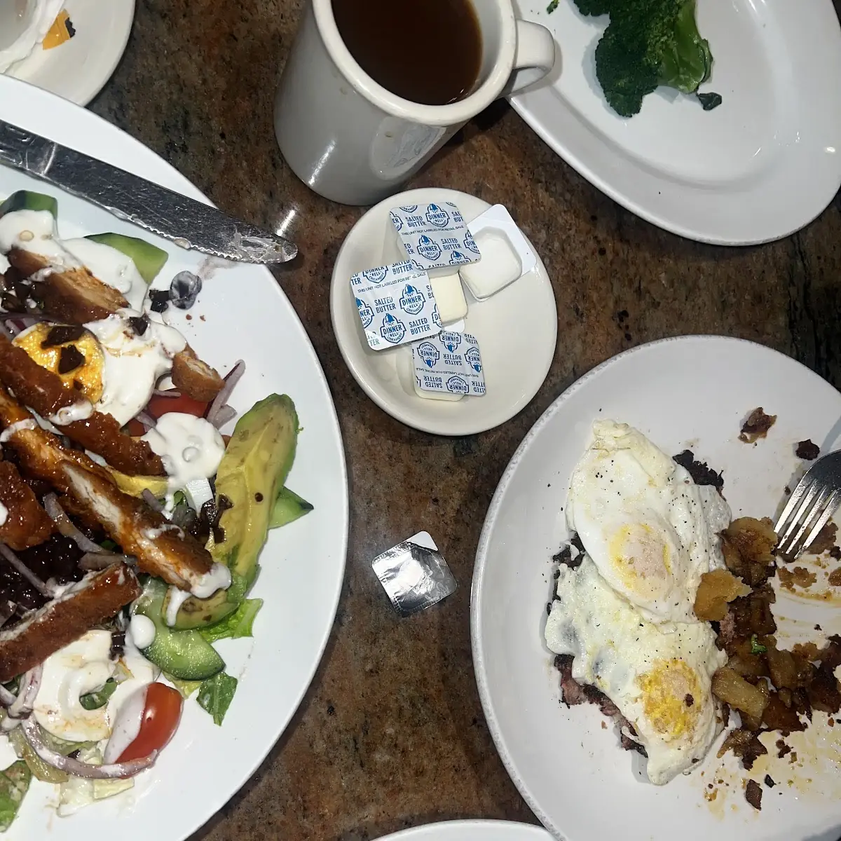 Santa Fe Salad and Corn Beef Hash