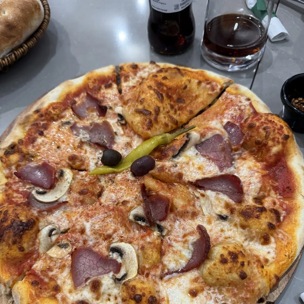 Salami Mushroom Pizza