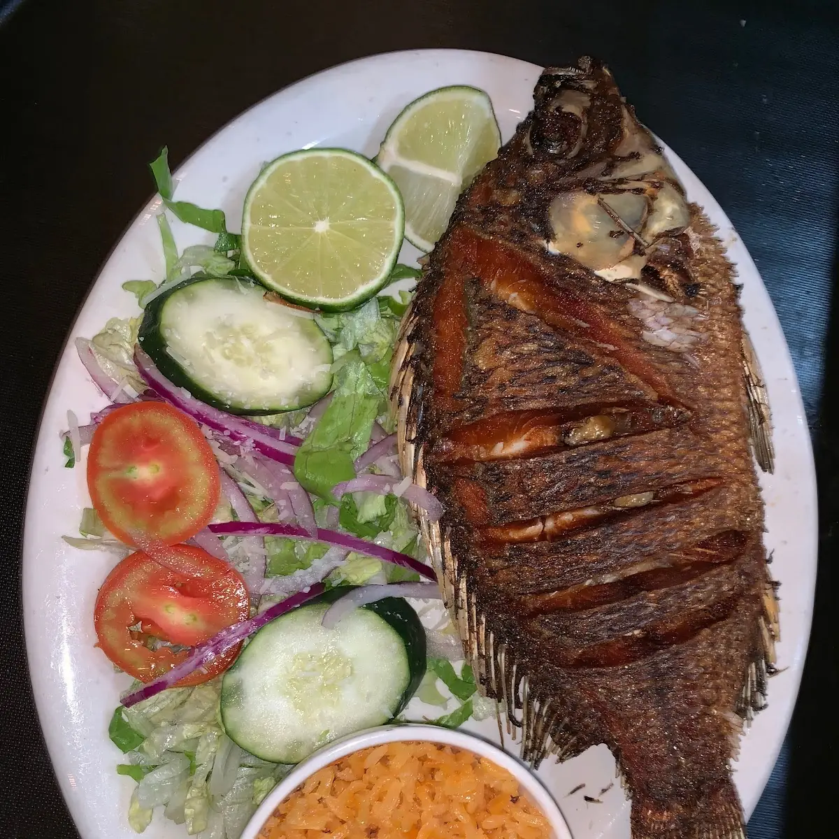 Whole Fried Fish Mojarra