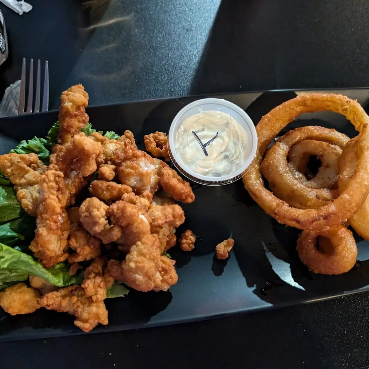 Fried Clams and Onion Rings