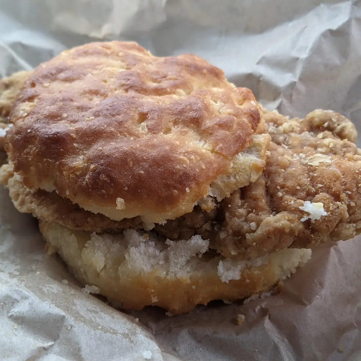 Spicy Chicken Biscuit Breakfast Sandwich