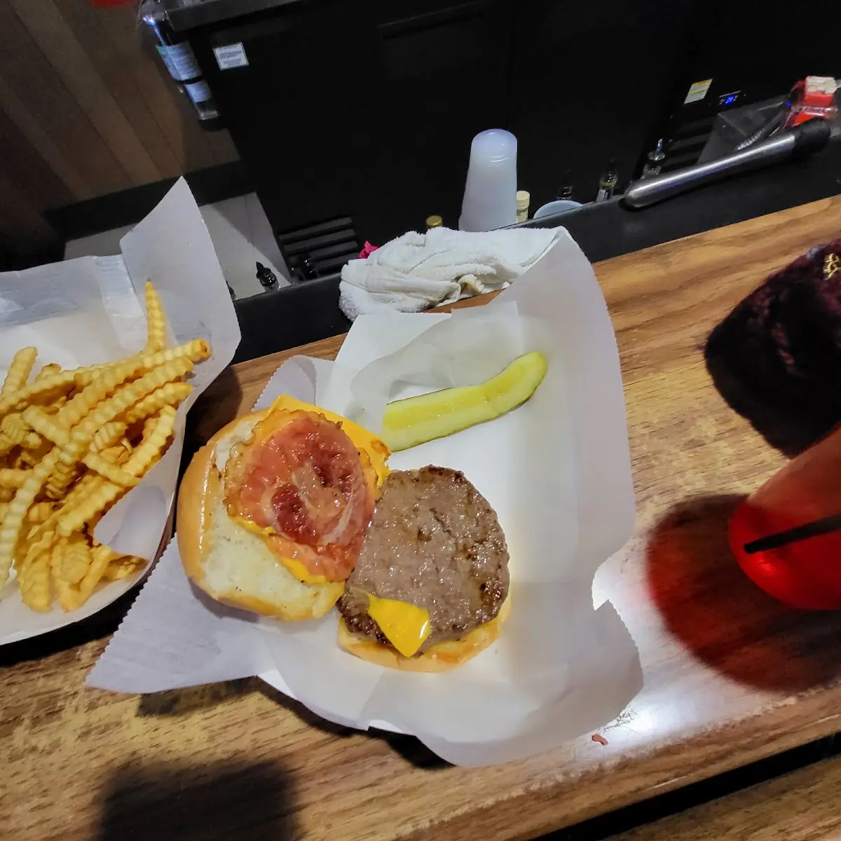 Bacon Cheeseburger and Fries