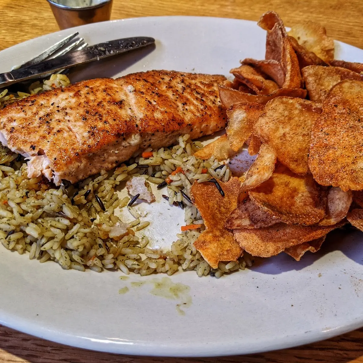 Grilled Salmon Chips