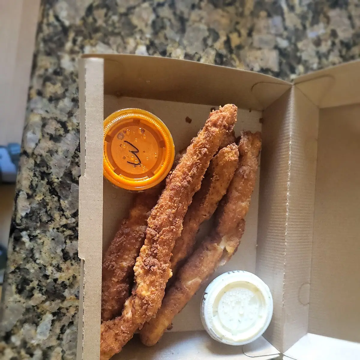 Chicken Fingers with Pineapple Buffalo Sauce