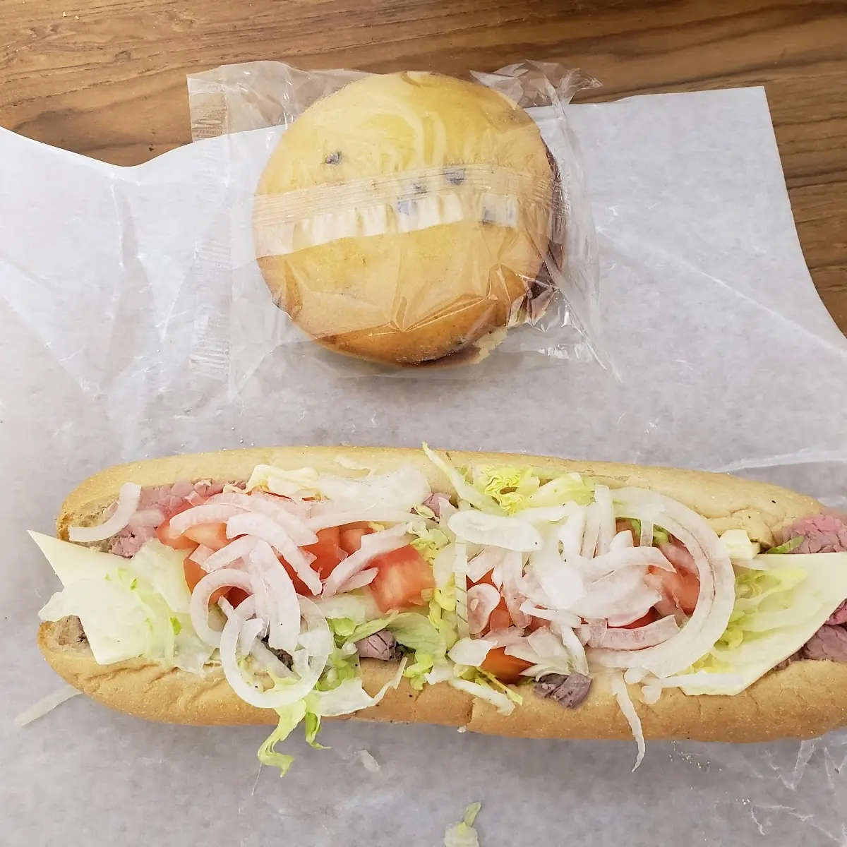 Roast Beef Sub and Whoopi Pie