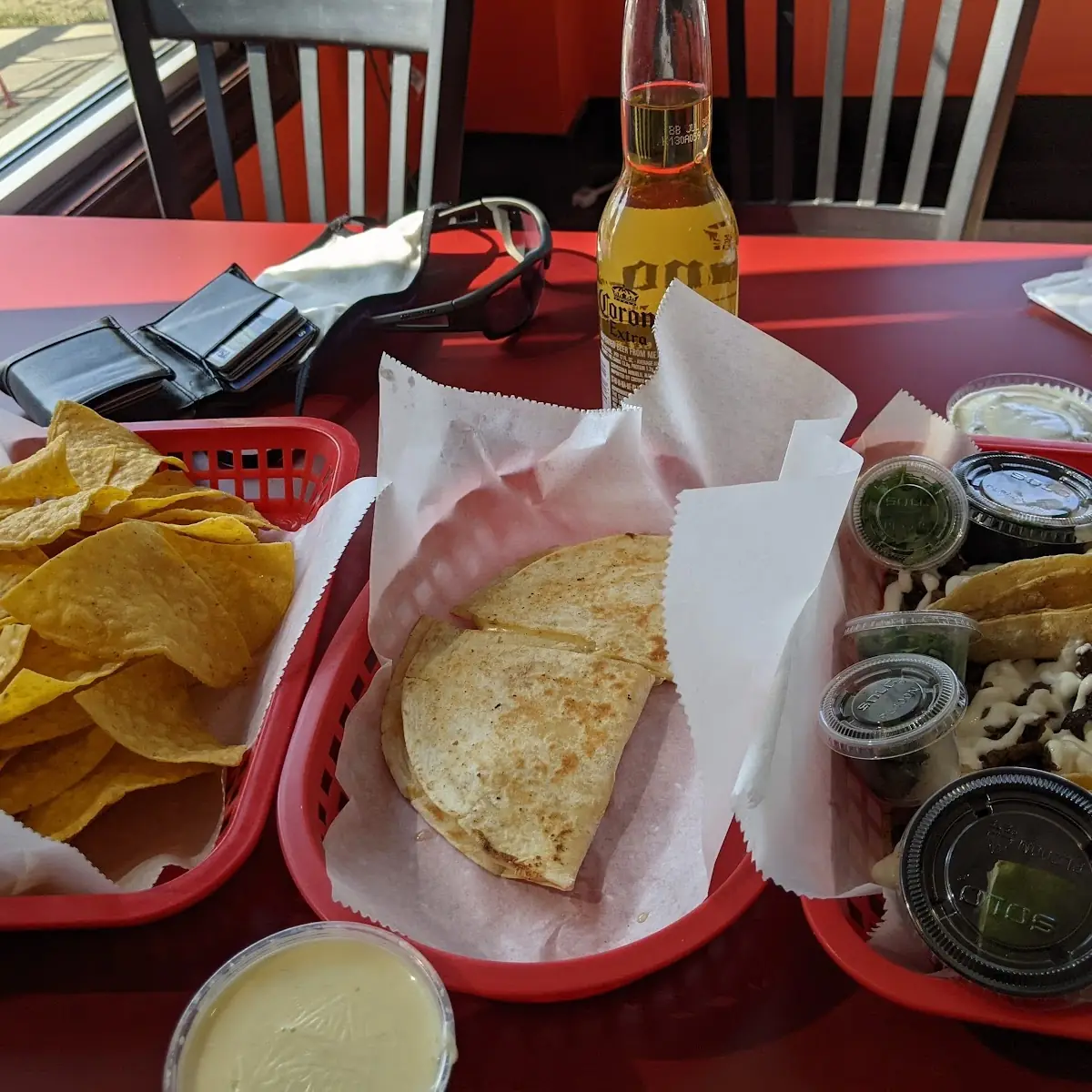 Asada Taco Cheese Quesadilla Chips & Queso