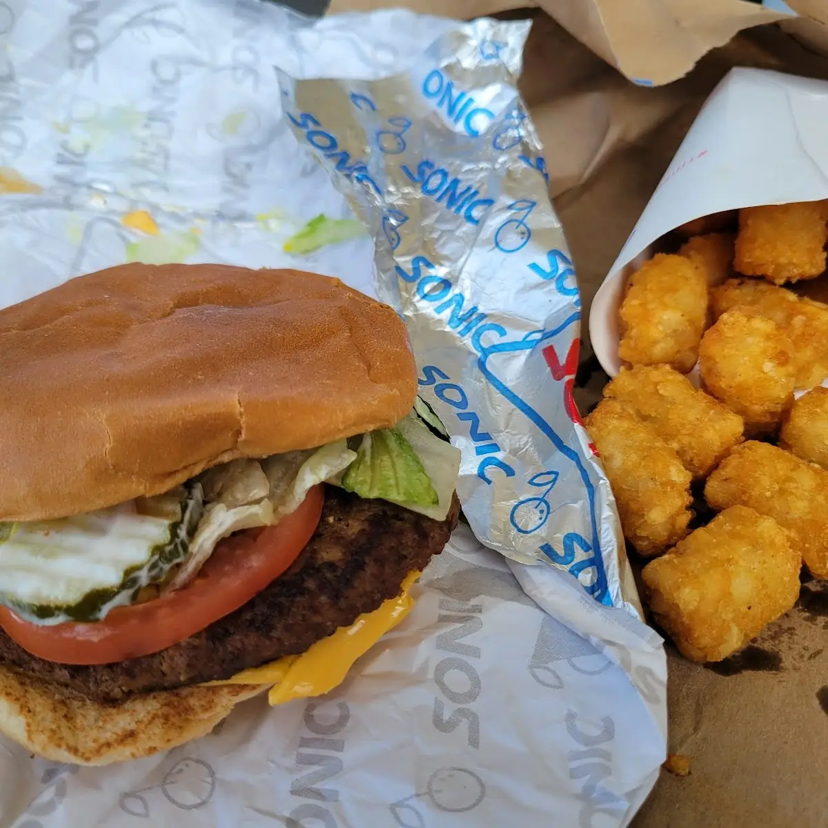 Sonic Cheeseburger Combo