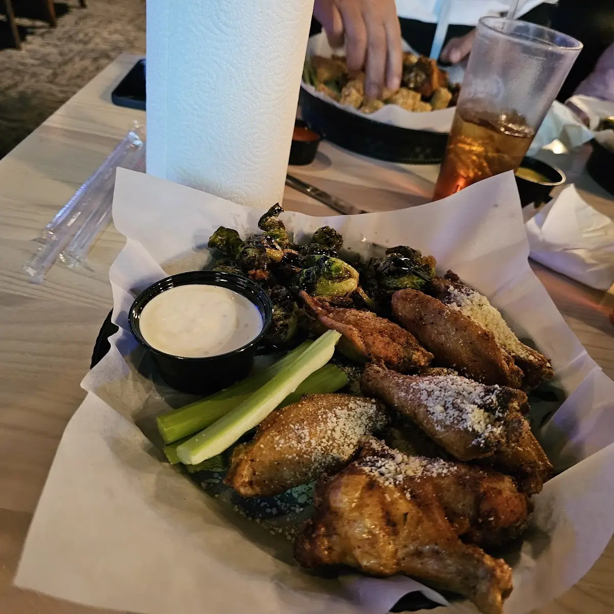 Lemon Pepper Wings with Cheese Grits