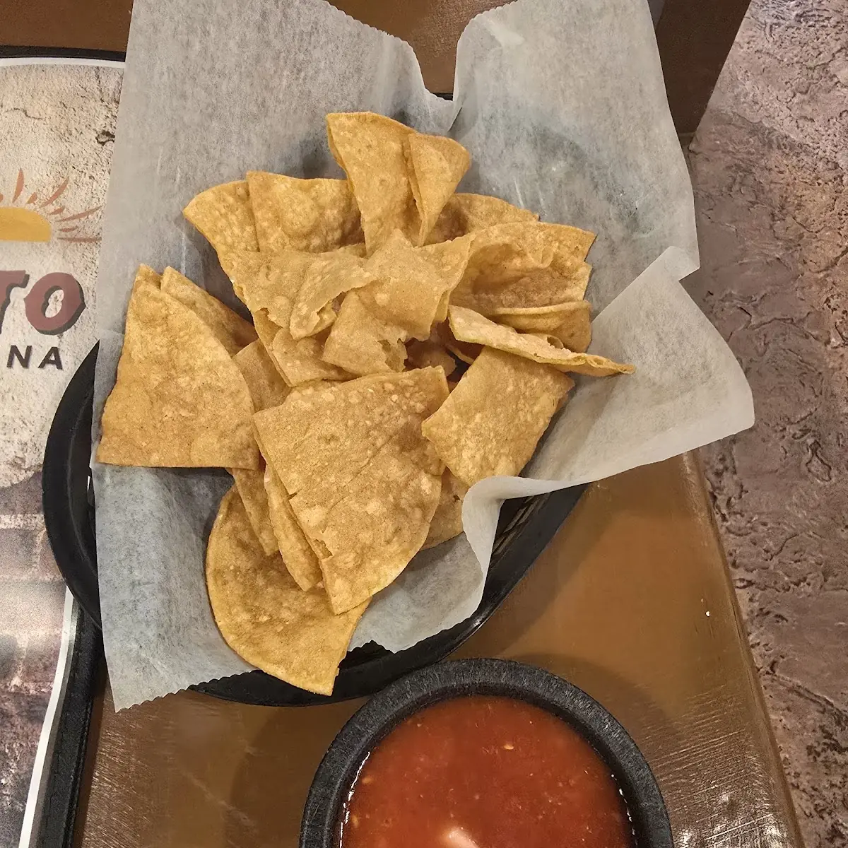 Corn Tortilla Chips in Basket