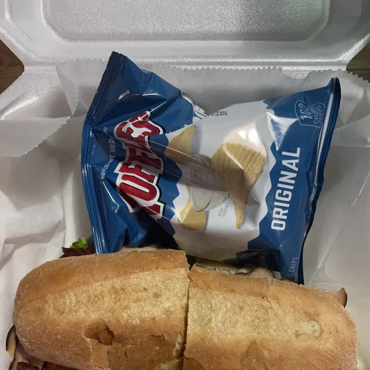 Bacon Club Sandwich with Chips