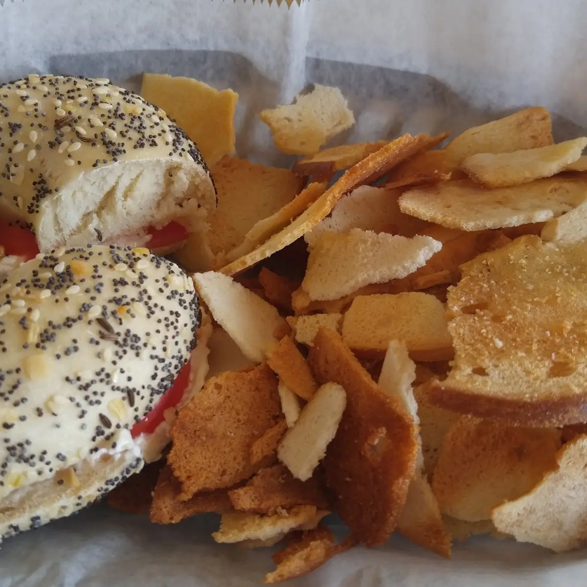 Basket of Bagel Chips