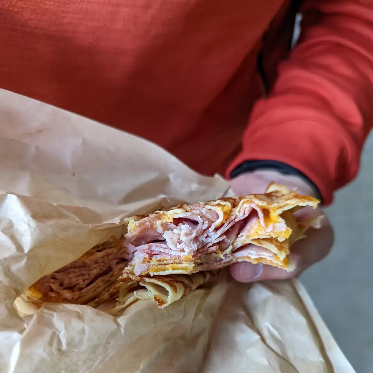 Ham and Cheese Crepe