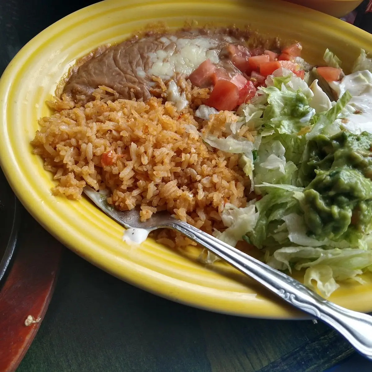 Taco Enchilada and Mexican Rice
