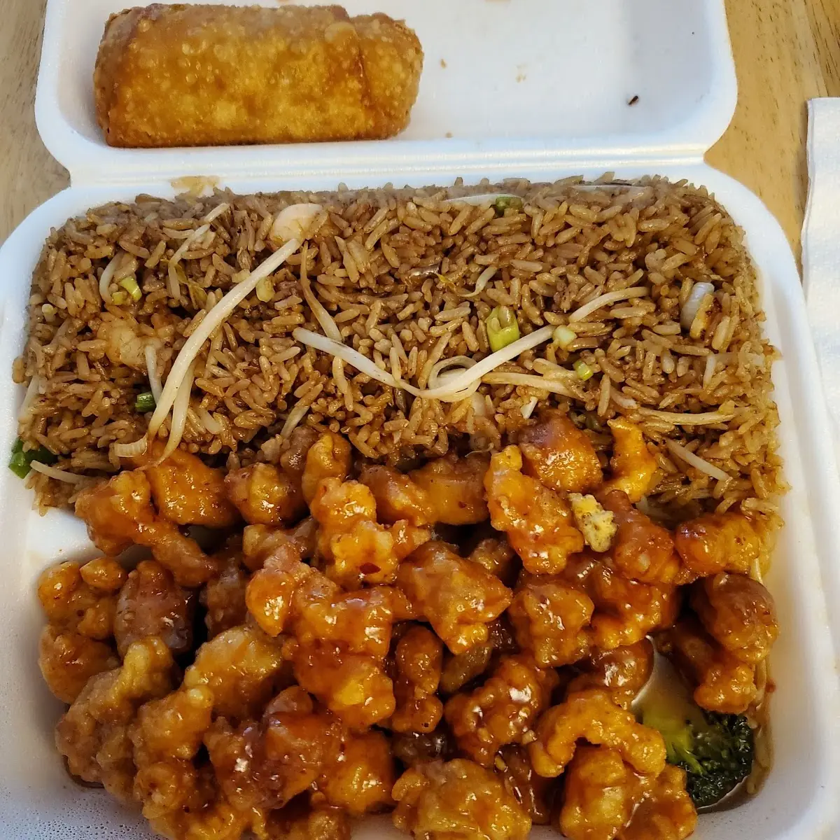 Orange Chicken with Fried Rice