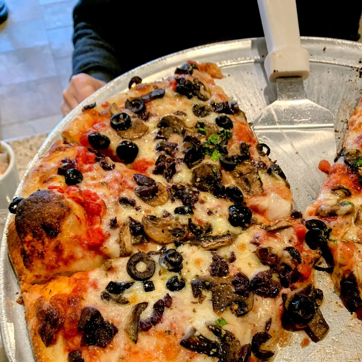 Olive and Mushroom Pizza